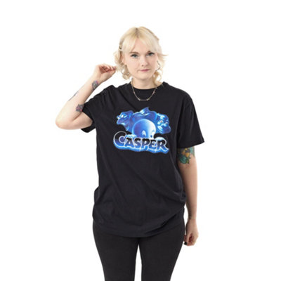 B&Q -  Casper Unisex Black Casper & Friends Short Sleeved T-Shirt (Medium)