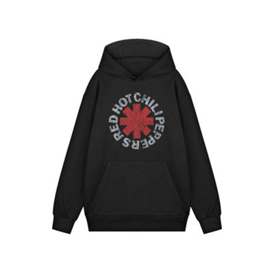 Vanilla Underground Red Hot Chili Peppers Unisex Black Logo Hoodie Hoodie (Large) from B&Q