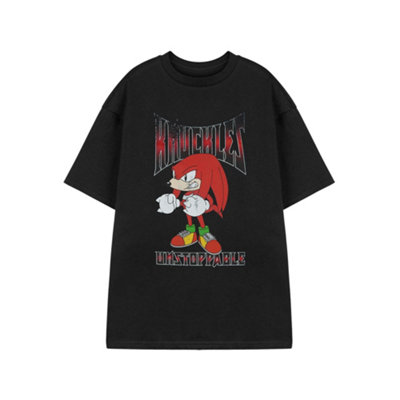 Vanilla Underground Sonic The Hedgehog Mens Black Knuckles Short Sleeved T-Shirt (Medium) from B&Q