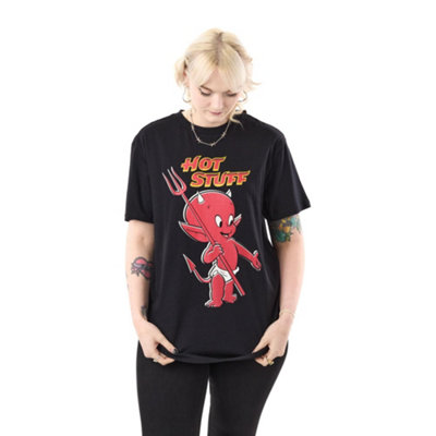 Vanilla Underground Hot Stuff Unisex Black Hot Stuff T-Shirt Short Sleeved T-Shirt (Large) from B&Q