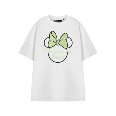 B&Q -  Disney Minnie Mouse Womens White Mother Of The Groom Hen Party Short Sleeved T-Shirt (Xxx-Large)