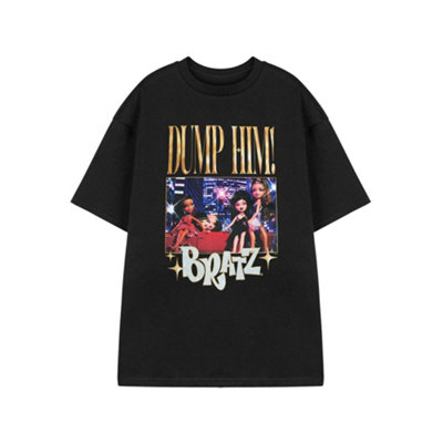 B&Q -  Bratz Womens Black Dump Him Short Sleeved T-Shirt (X-Large)
