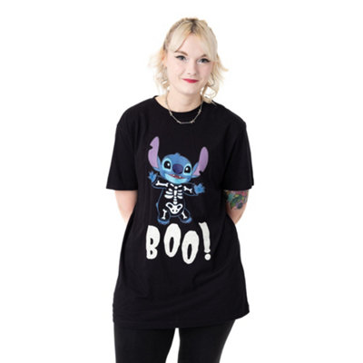 Vanilla Underground Disney Lilo & Stitch Womens Black Boo Short Sleeved T-Shirt (Xxx-Large) from B&Q