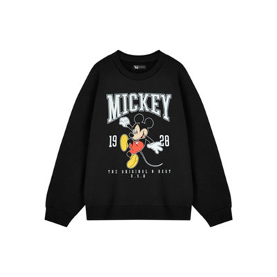 Vanilla Underground Disney Womens Black Mickey Mouse Sweatshirt (Medium) from B&Q