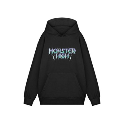 Vanilla Underground Monster High Womens Black High Voltage Hoodie (Large) from B&Q