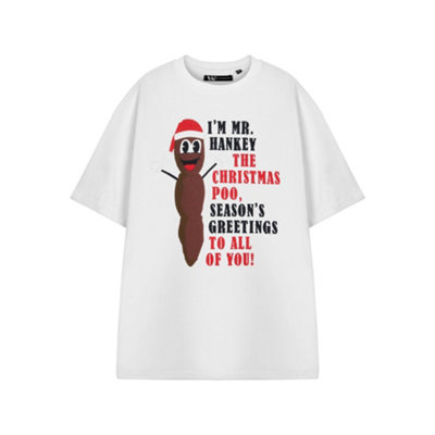 Vanilla Underground South Park Mens White Mr Hanky Short Sleeved T-Shirt (Medium) from B&Q
