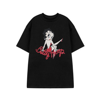 B&Q -  Betty Boop Womens Black Leg Short Sleeved T-Shirt (Xxx-Large)