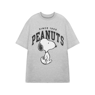 Vanilla Underground Peanuts Snoopy Unisex Grey Since 1950 Short Sleeved T-Shirt (X-Large) from B&Q