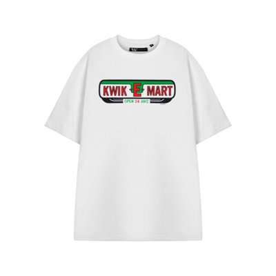 B&Q -  The Simpsons Mens White Kwik-E-Mart Short Sleeved T-Shirt (Large)