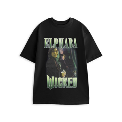 B&Q -  Wicked Unisex Black Elphaba Short Sleeved T-Shirt (Xxx-Large)