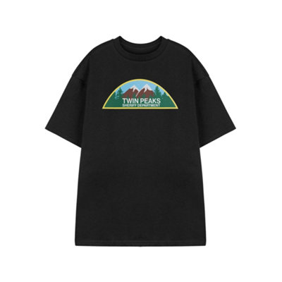 Vanilla Underground Twin Peaks Mens Black Sheriff Department Short Sleeved T-Shirt (Xxx-Large) from B&Q