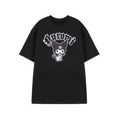 Vanilla Underground Hello Kitty Womens Black Kuromi Cheeky Short Sleeved T-Shirt (Small) from B&Q
