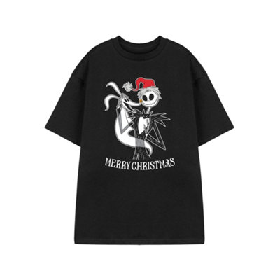 B&Q -  Disney Unisex Black Merry Christmas Short Sleeved T-Shirt (Xxx-Large)