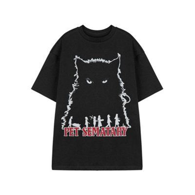 B&Q -  Pet Sematary Unisex Black Cat Short Sleeved T-Shirt (Medium)