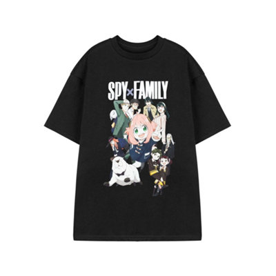 Vanilla Underground Spy Family Unisex Black Peace Short Sleeved T-Shirt (Large) from B&Q