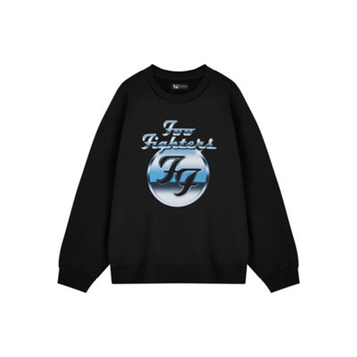 B&Q -  Foo Fighters Unisex Black Metal Shine Adults Sweatshirt (Xx-Large)
