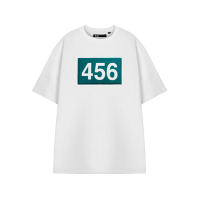 Vanilla Underground Squid Games Unisex White 456 Short Sleeved T-Shirt (Small) from B&Q