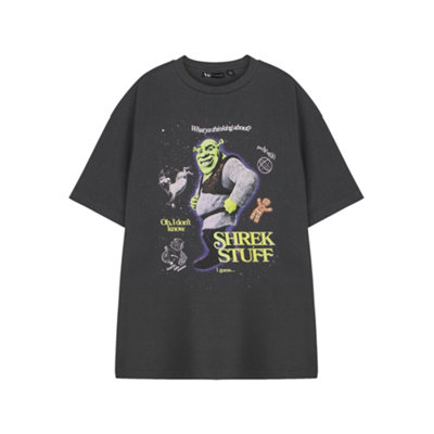 B&Q -  Shrek Unisex Grey Shrek Stuff Short Sleeved T-Shirt (Medium)