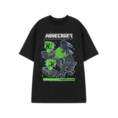 Vanilla Underground Minecraft Mens Black Beware Of The Dark Short Sleeved T-Shirt (X-Large) from B&Q