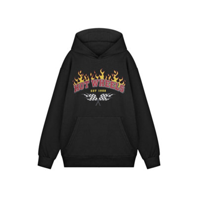 Vanilla Underground Hot Wheels Mens Black Varsity Hoodie (Large) from B&Q