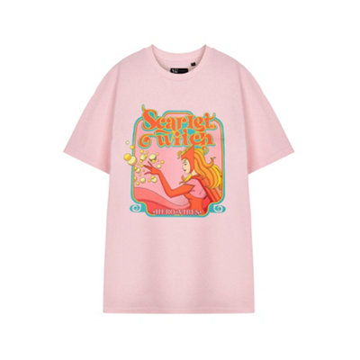 Vanilla Underground Marvel Womens Pink Hero Vibes Short Sleeved T-Shirt (Large) from B&Q