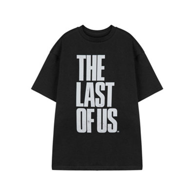 B&Q -  The Last Of Us Mens Black Text Block Short Sleeved T-Shirt (X-Large)