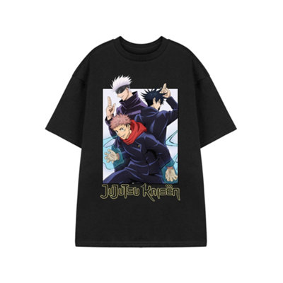 Vanilla Underground Jujutsu Kaisen Mens Black Group Short Sleeved T-Shirt (Xxx-Large) from B&Q