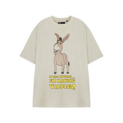 Vanilla Underground Shrek Unisex Beige Donkey Short Sleeved T-Shirt (Large) from B&Q