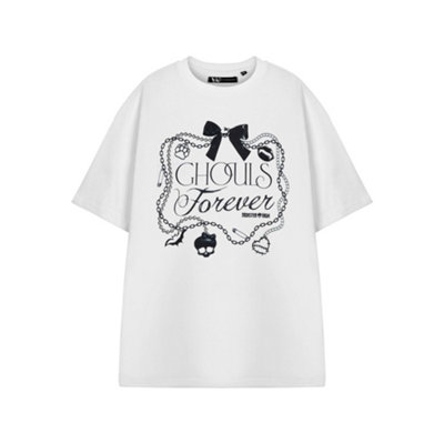 Vanilla Underground Monster High Womens White Ghouls Forever Short Sleeved T-Shirt (X-Large) from B&Q
