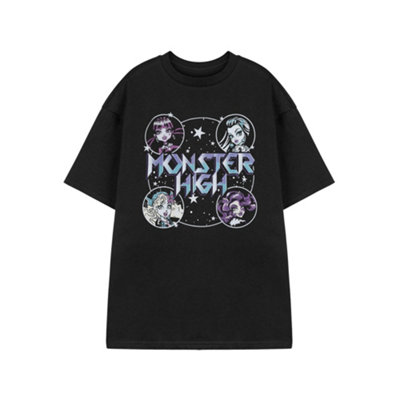 Vanilla Underground Monster High Womens Black All The Ghouls Short Sleeved T-Shirt (Xxx-Large) from B&Q