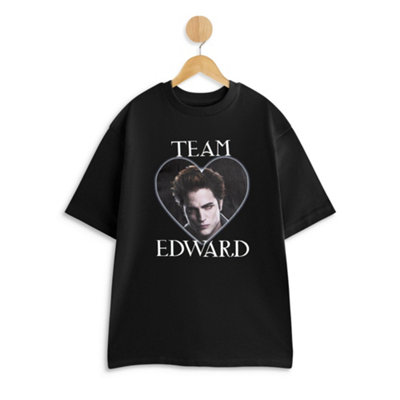 B&Q -  Twilight Womens Black Team Edward Short Sleeved T-Shirt (Large)