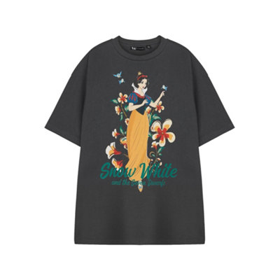 B&Q -  Disney Womens Grey Snow White & The Seven Dwarfs Short Sleeved T-Shirt (Xx-Large)