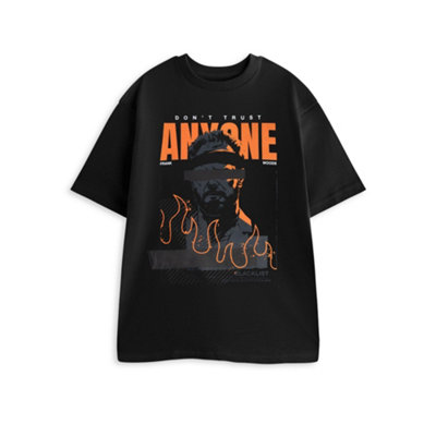 B&Q -  Call Of Duty Mens Black Don't Trust Anyone Short Sleeved T-Shirt (Small)