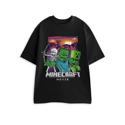 Vanilla Underground Minecraft Mens Black Zombie Short Sleeved T-Shirt (Small) from B&Q