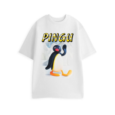 Vanilla Underground Pingu Unisex White Wave Short Sleeved T-Shirt (Medium)