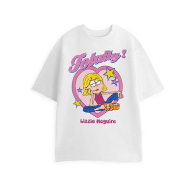 B&Q -  Disney Lizzie Mcguire Womens White Totally Short Sleeved T-Shirt (X-Large)
