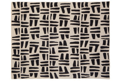 Orsina Bosie Ozella Natural And Black Throw from B&Q
