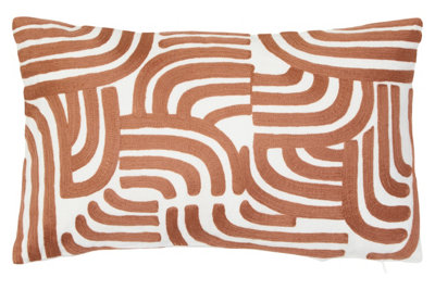 Orsina Bosie Ozella Natural And Terracotta Cushion from B&Q