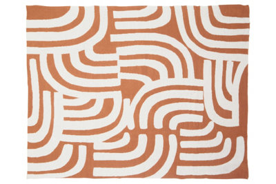 B&Q -  Bosie Ozella Natural And Terracotta Throw