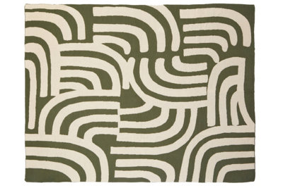 B&Q -  Bosie Ozella Natural And Green Throw