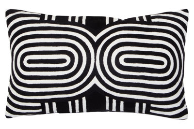 Orsina Bosie Ozella Black And White Cushion from B&Q