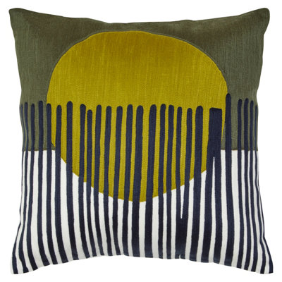Orsina Bosie Ozella Green And White Cushion from B&Q