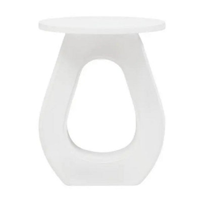 Walsa Whitewash Mango Wood Accent Table D40Cm X H52Cm from B&Q