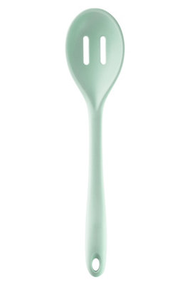 Orsina Sage Green Silicone Slotted Spoon Perforated Kitchen Utensil Non-Slip Kitchen Tool Functional Slotted Spoon from B&Q