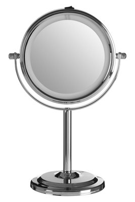 Orsina Cassini Chrome Finish Led Table Mirror from B&Q