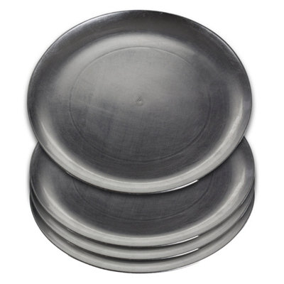 Orsina Paxton Set Of Four 33Cm Dia Silver Coupe Charger Plate from B&Q