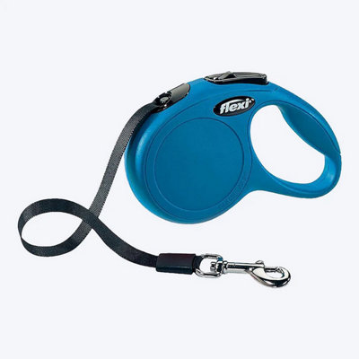 B&Q Flexi New Clic Retractable Dog Cord (5M) Blue