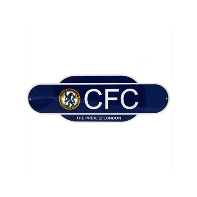 Chelsea Fc Retro Years Plaque Blue/white (One Size) from B&Q