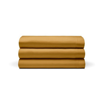 Belledorm Egyptian Cotton Flat Sheet Ochre (Double) from B&Q
