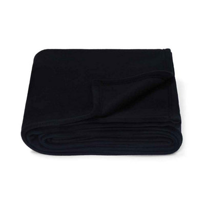 Brand Lab Polar Fleece Blanket Black (One Size) from B&Q